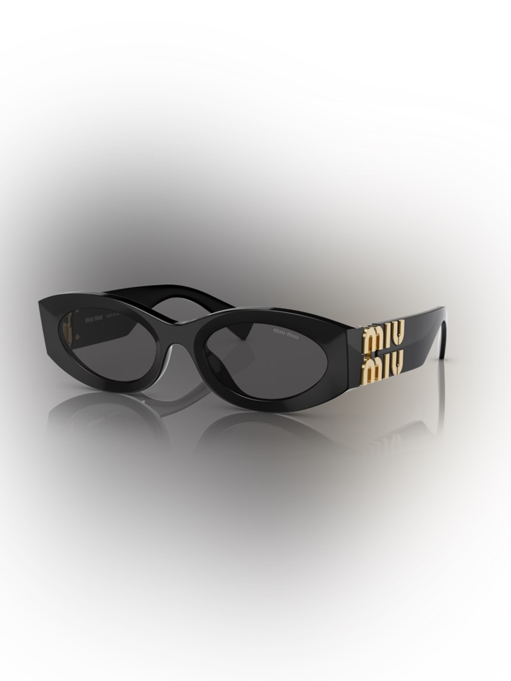 Miu Miu Black Cat-Eye Sunglasses with Velvet Pouch - Picture 9 of 9